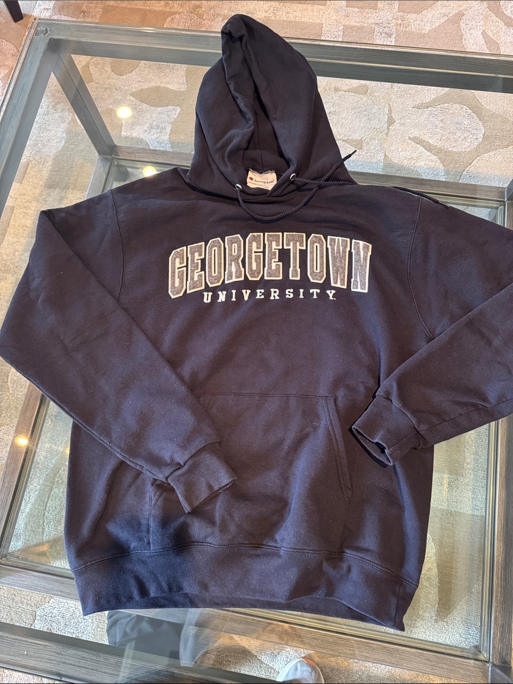 Champion Navy Georgetown University Pullover Hoodie